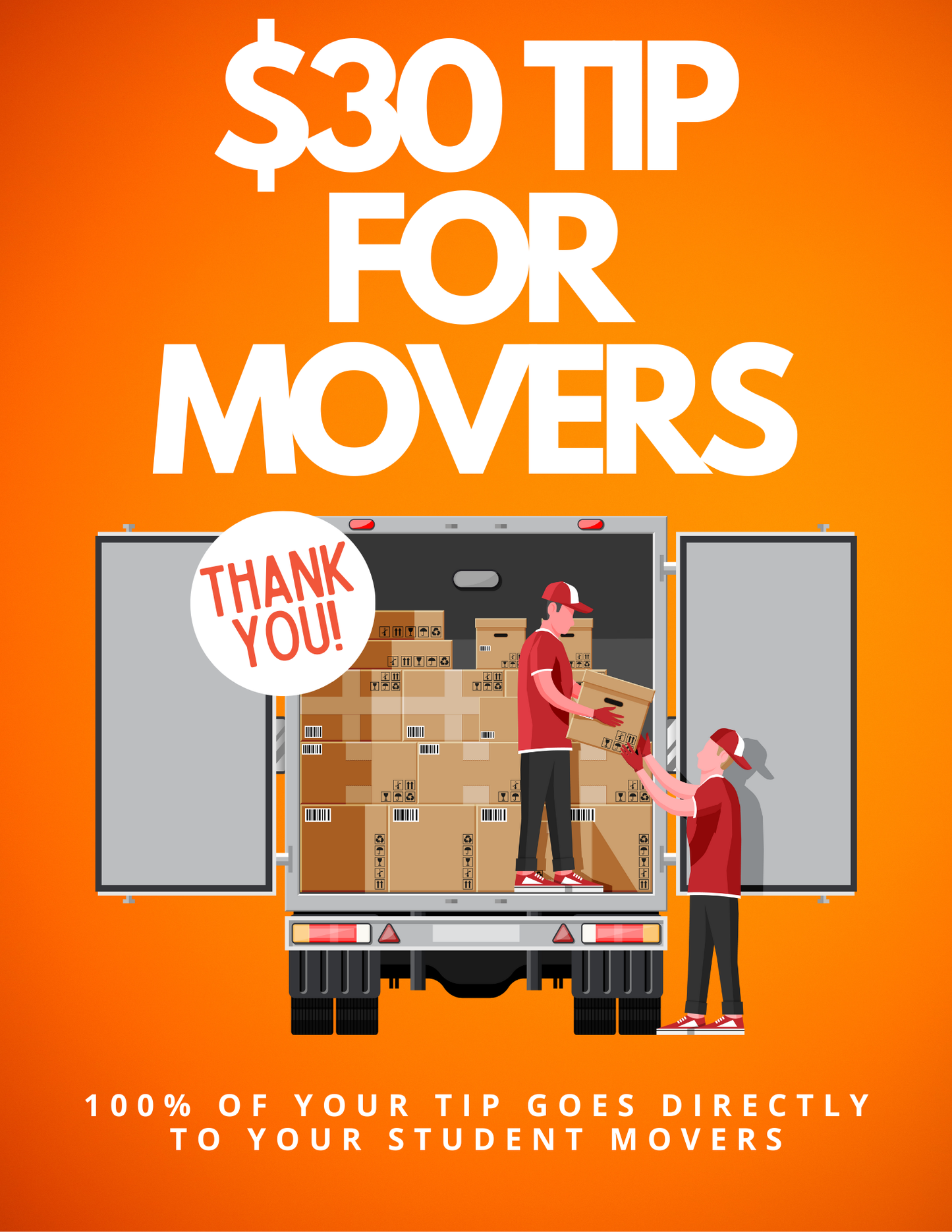 $30 Tip for Movers